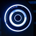 Futuristic Blue Neon Circle Interface Royalty Free Stock Photo