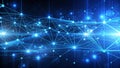 Futuristic Blue Network Banner Dynamic Abstract Design Representing CuttingEdge Data Transmission and Digital