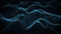 Futuristic blue neural network rendered with DOF Royalty Free Stock Photo