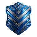 Futuristic Blue and Silver Shield Icon Royalty Free Stock Photo
