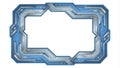 Futuristic Blue and Silver Tech Frame Design Element Royalty Free Stock Photo