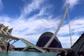 Futuristic bridge over water