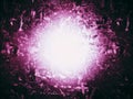 Futuristic Bright Light Sparkling, Bursting, and Exploding Out with Textured Surrounding and Dark Outers - Computer Graphic