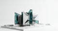 Futuristic building design featuring sharp, angular geometric shapes. The structu Royalty Free Stock Photo