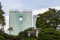 Futuristic buildings skyscrapers and cityscape panorama of Kuala Lumpur Malaysia