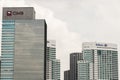 Futuristic buildings skyscrapers and cityscape panorama of Kuala Lumpur Malaysia
