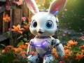 futuristic bunny robot