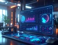 AI Data Analytics Dashboard Business Intelligence Digital Technology Interface Royalty Free Stock Photo