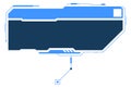Futuristic callout template. Title box for game interface