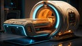 Futuristic capsule: intricate MRI technology. Created with Generative AI