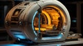 Futuristic capsule: intricate MRI technology. Created with Generative AI Royalty Free Stock Photo