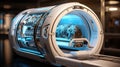 Futuristic capsule: intricate MRI technology. Created with Generative AI Royalty Free Stock Photo