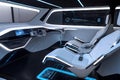 futuristic car with advanced ai that changes the interior environment according to mood and situation