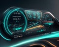 Futuristic Car Dashboard: Advanced Tech and Real-Time Display