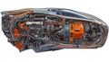 Futuristic Car Engine Cutaway Royalty Free Stock Photo