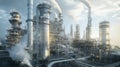 Futuristic Carbon Capture and Storage System for Environmental Sustainability Royalty Free Stock Photo