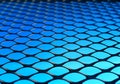 Futuristic carbon grid over blue sky background Royalty Free Stock Photo