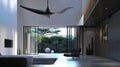Futuristic Ceiling Fan with Smart Control
