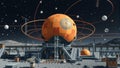 Futuristic Celestial Construction Site Royalty Free Stock Photo