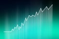 Futuristic chart with upward movement on an abstract background. stock growth concept, cryptocurrency, stock market