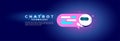 Futuristic Chatbot Technology Interface with AI Communication