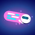 Futuristic Chatbot Technology Interface with AI Communication