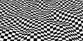 Futuristic checkerboard wave. Abstract vector wave with moving squares. Chess board background Royalty Free Stock Photo