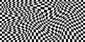 Futuristic checkerboard wave. Abstract vector wave with moving squares. Chess board background Royalty Free Stock Photo