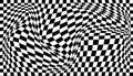 Futuristic checkerboard wave. Abstract vector wave with moving squares. Chess board background Royalty Free Stock Photo