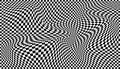 Futuristic checkerboard wave. Abstract vector wave with moving squares. Chess board background