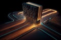 Futuristic chipset with high speed computing capability. generative AI