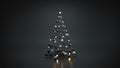 Futuristic christmas tree 3D render