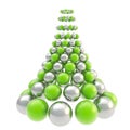 Futuristic christmas tree made of spheres