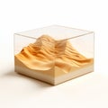 Futuristic Chromatic Waves: A Stunning Desert Landscape Model