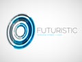 Futuristic circle business logo design