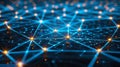 Futuristic Circuit Board: Abstract Tech Network Background. Data Connection, AI, Neural Network Royalty Free Stock Photo