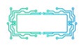 Futuristic Circuit Board Frame for Technology Vector Design Generative AI Royalty Free Stock Photo
