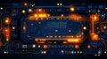 Futuristic Circuit Board, Technology Background With Glowing Lights, High-Tech Design, Microchip Royalty Free Stock Photo