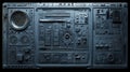 Futuristic circuit panel with intricate components Royalty Free Stock Photo