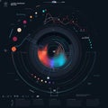 Futuristic Circular Data Graphs