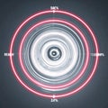 Futuristic Circular Data Visualization Interface Royalty Free Stock Photo