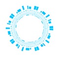 Futuristic circular frame design for technology concepts Royalty Free Stock Photo