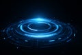 Futuristic Circular HUD Interface With Glowing Blue Digital Rings Royalty Free Stock Photo