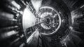 Futuristic circular tunnel creating abstract sci fi technology background Royalty Free Stock Photo