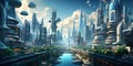 Futuristic City - Ai Generated Image