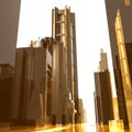 Futuristic city buildings background Royalty Free Stock Photo