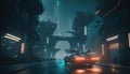 A futuristic city with flying cars, in the style of Blade Runner, Generative Ai