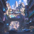 Futuristic Cityscape - Urban Fantasy Scenery