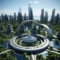 A futuristic Cityworld Royalty Free Stock Photo