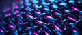 Futuristic Close-Up of Metallic Chain Links with Neon Lighting. Modern Tech-Inspired Design and Background Royalty Free Stock Photo